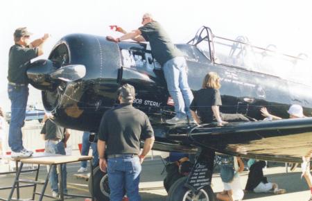 [Preparing an air racer]