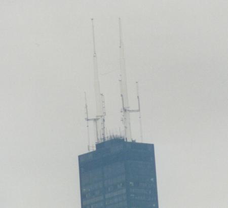 [Antenna masts on the Sears Tower]