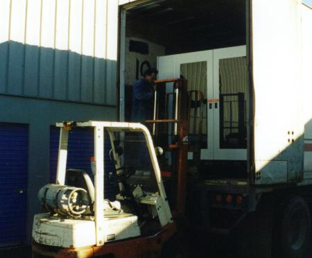 [An ACR-225 being unloaded from a truck.]